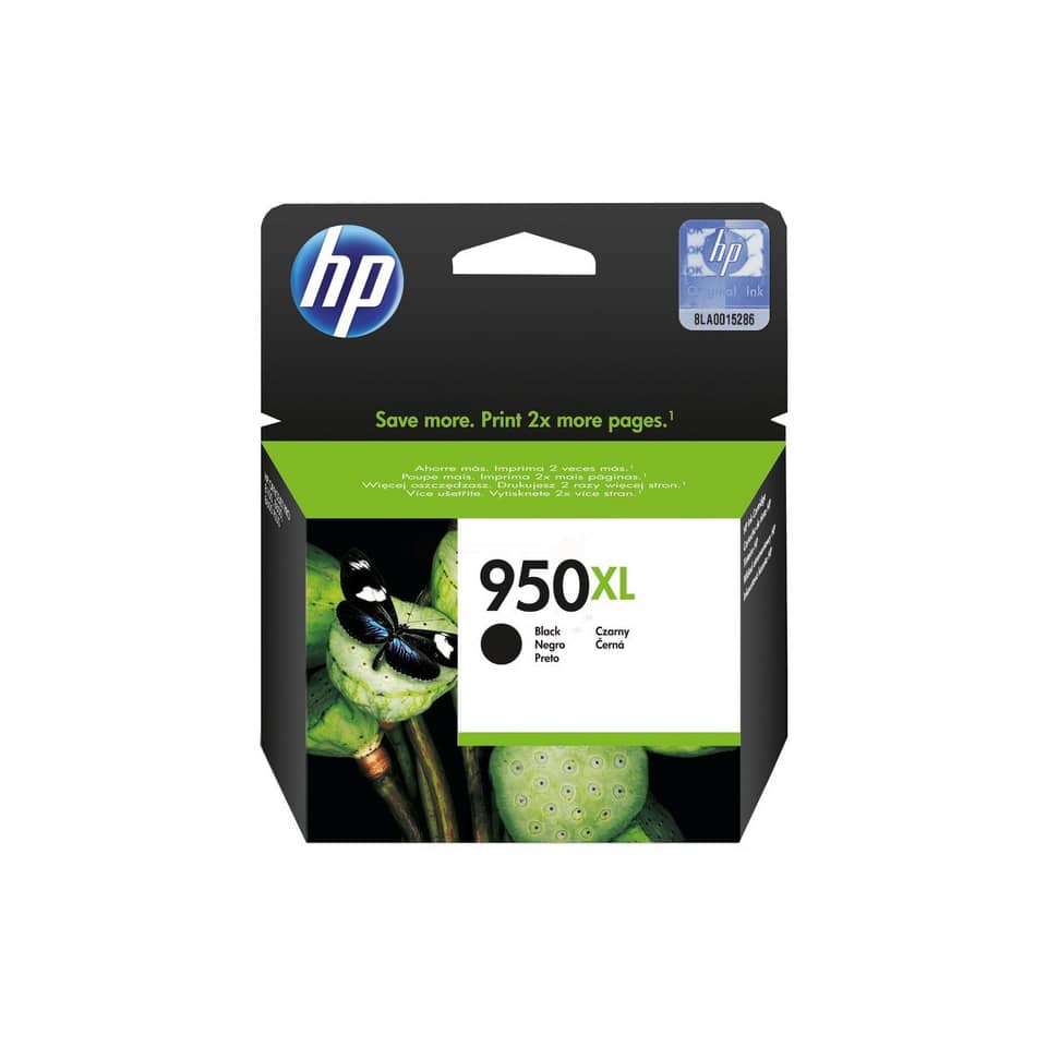 Original HP Tintenpatrone schwarz High-Capacity (CN045AE,CN045AE#ACU,CN045AE#BGX,CN045AE#BGY,950XL,950XLBK,950XLBLACK,NO950XL,NO950XLBK,NO950XLBLACK)