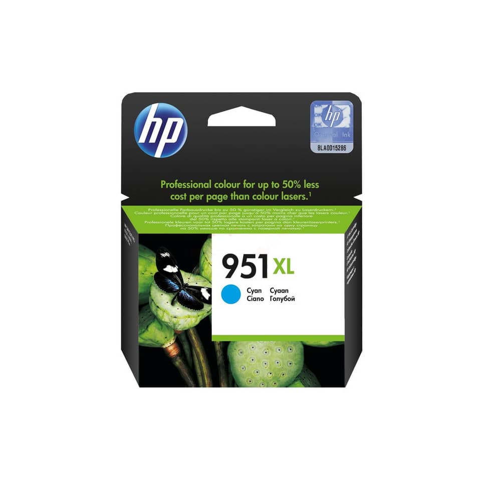 Original HP Tintenpatrone cyan High-Capacity (CN046AE,CN046AE#ACU,CN046AE#BGX,CN046AE#BGY,951XL,951XLC,951XLCYAN,NO951XL,NO951XLC,NO951XLCYAN)