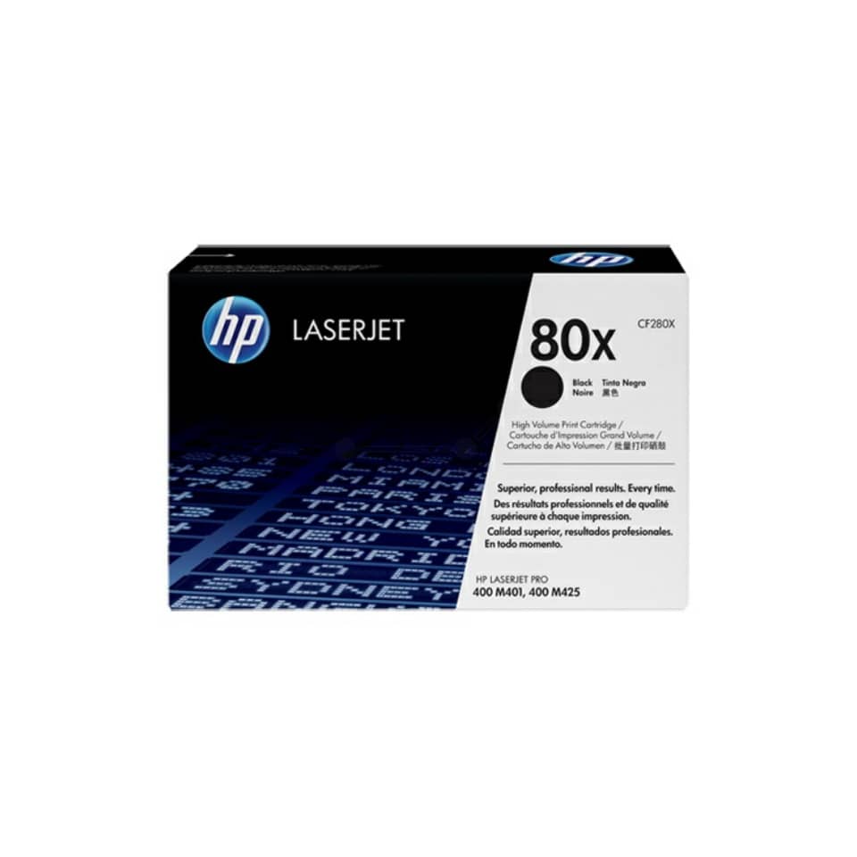Original HP Tonerkartusche schwarz High-Capacity (CF280X,80X,80XBK,80XBLACK,NO80X,NO80XBK,NO80XBLACK)