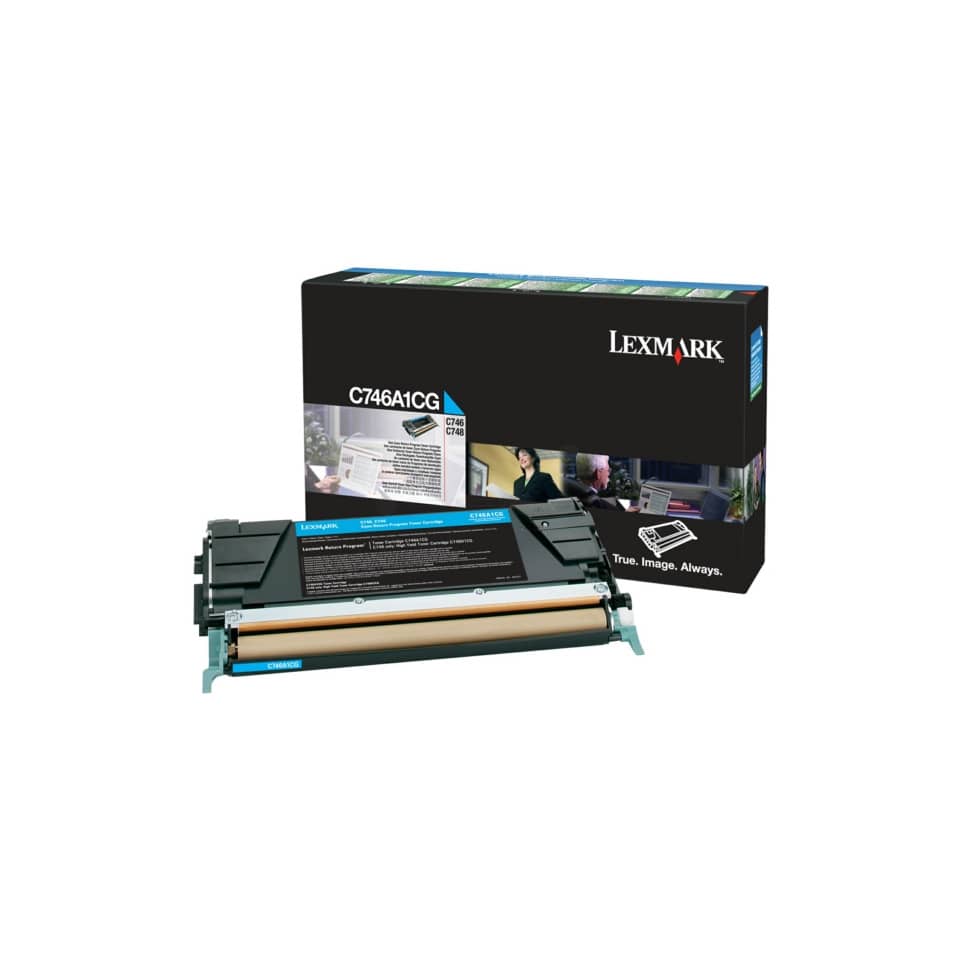 Original Lexmark Tonerkartusche cyan return program (00C746A1CG,0C746A1CG,C746A1CG)