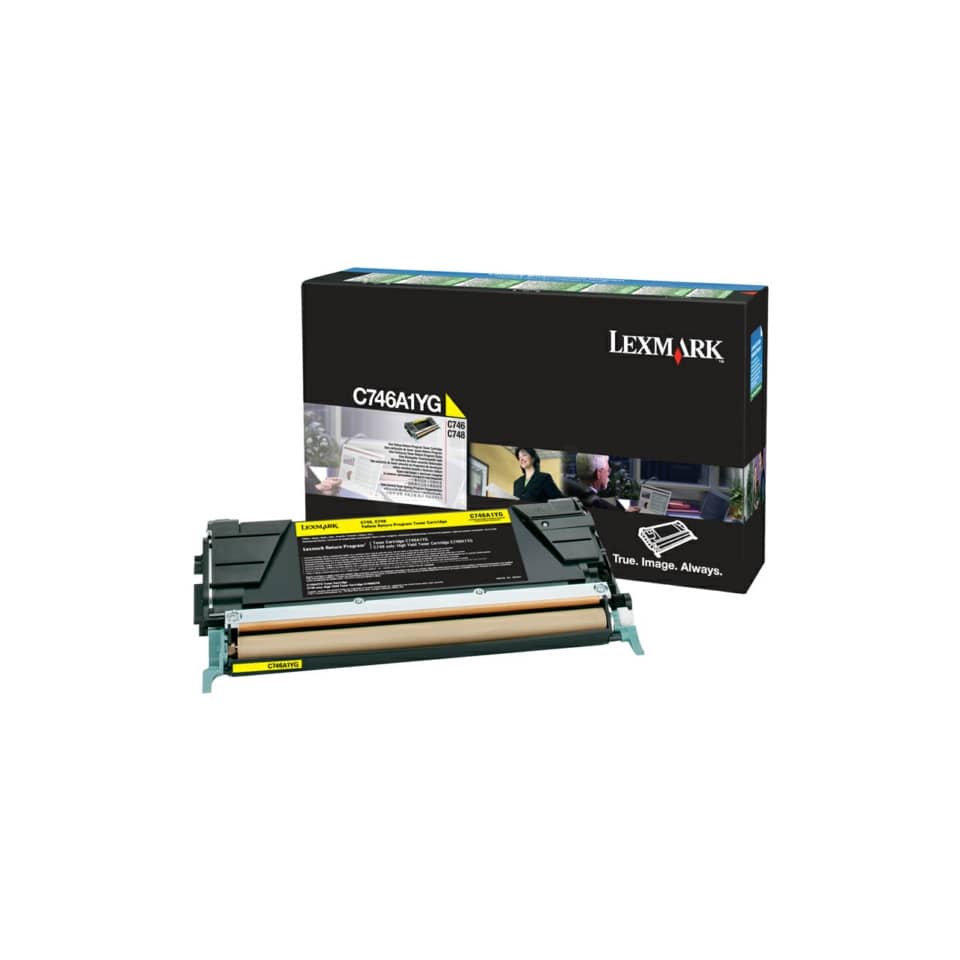 Original Lexmark Tonerkartusche gelb return program (00C746A1YG,0C746A1YG,C746A1YG)