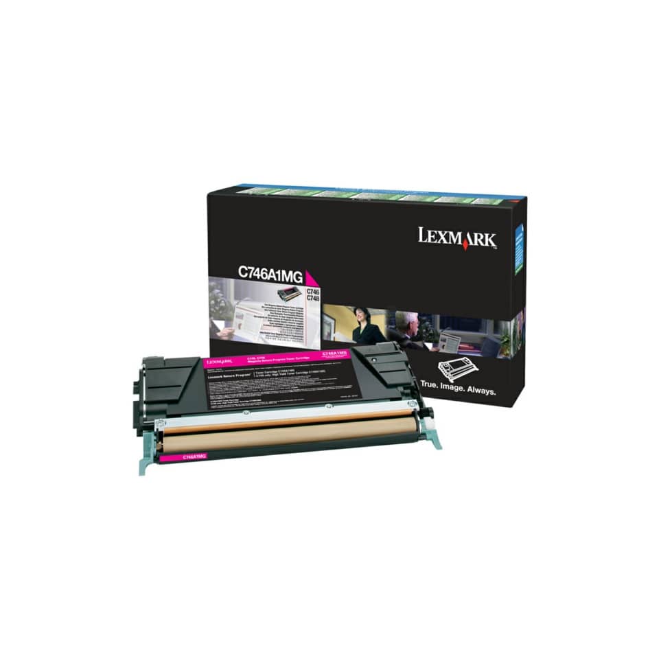 Original Lexmark Tonerkartusche magenta return program (00C746A1MG,0C746A1MG,C746A1MG)
