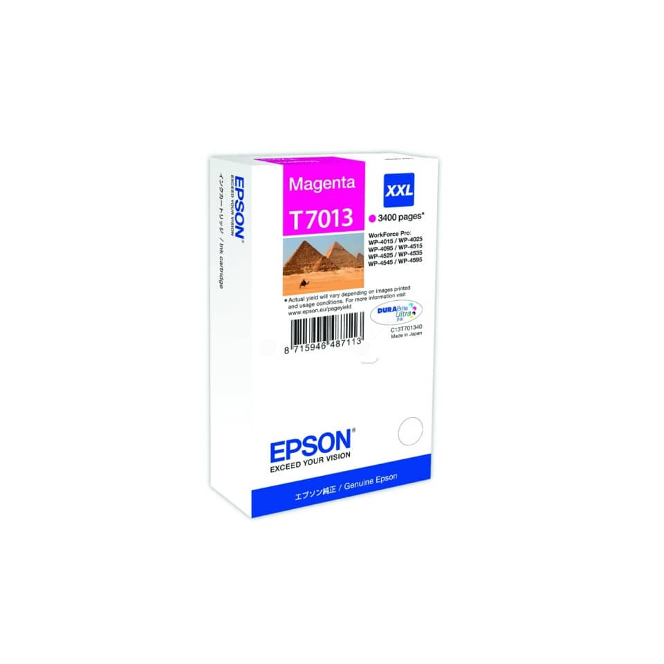 Original Epson Tintenpatrone magenta XXL (C13T701340,C13T70134010,T701340,T7013,T70134010)