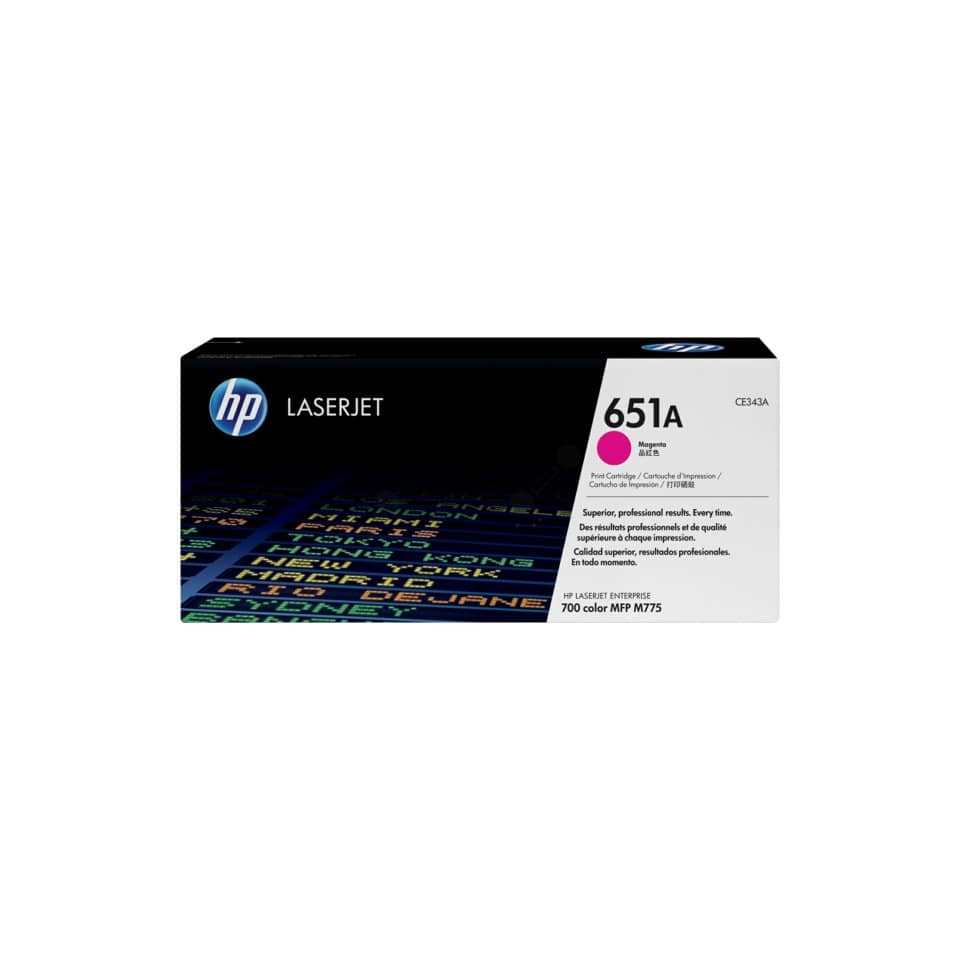 Original HP Tonerkartusche magenta (CE343A,651A,651AM,651AMAGENTA,NO651A,NO651AM,NO651AMAGENTA)