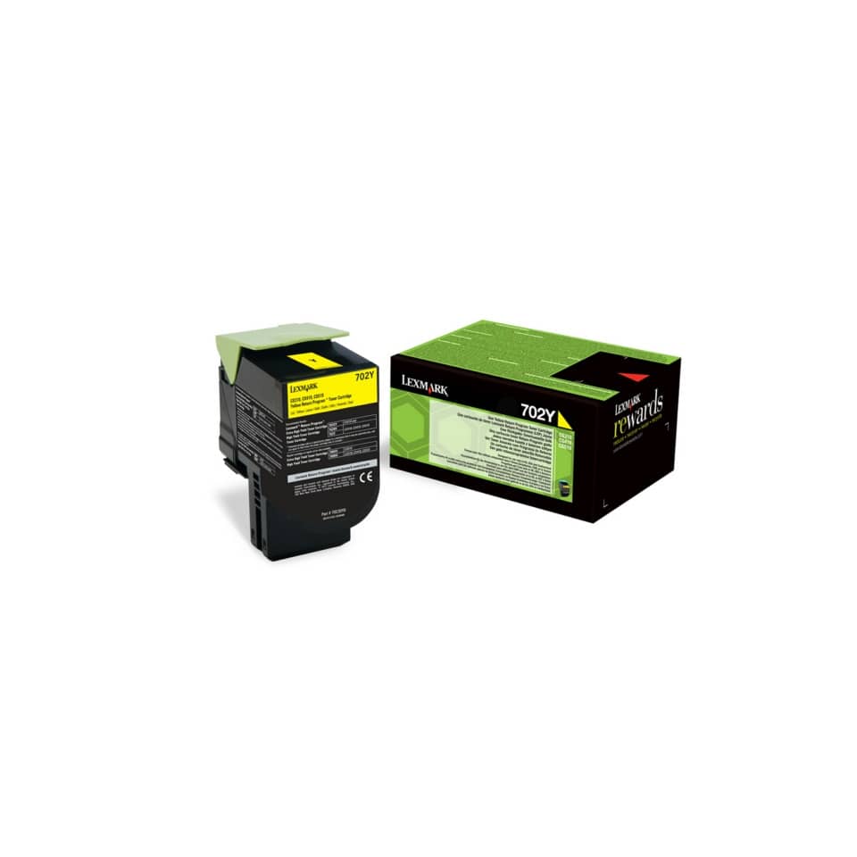 Original Lexmark Toner-Kit gelb return program (0070C20Y0,070C20Y0,70C20Y0,702Y,NO702Y)