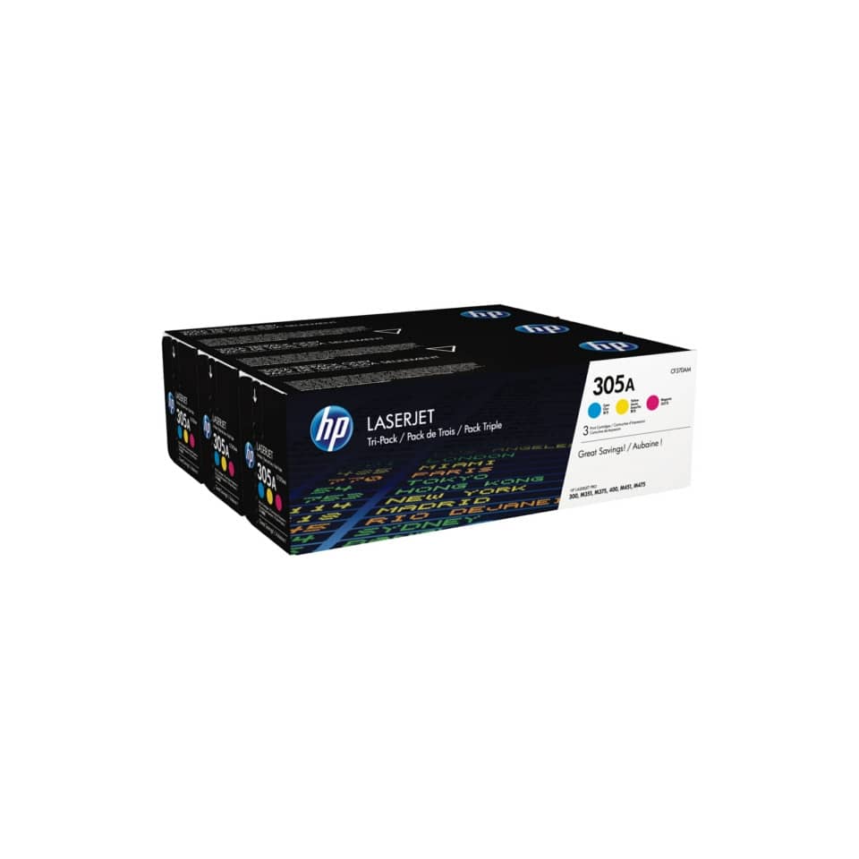 Original HP Tonerkartusche MultiPack C,M,Y (CF370AM,305A,NO305A)