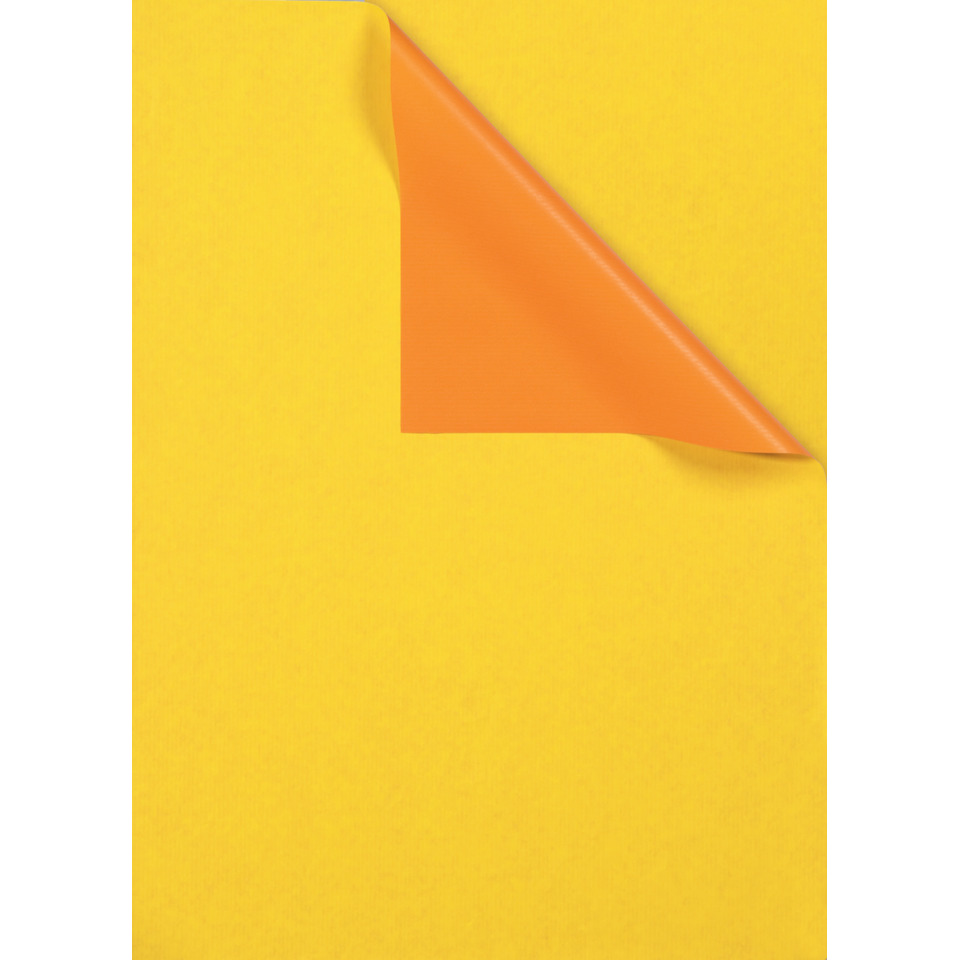 Secare Rolle 2-Color Geschenkpapier - 70 cm x 250 m, gelb/orange