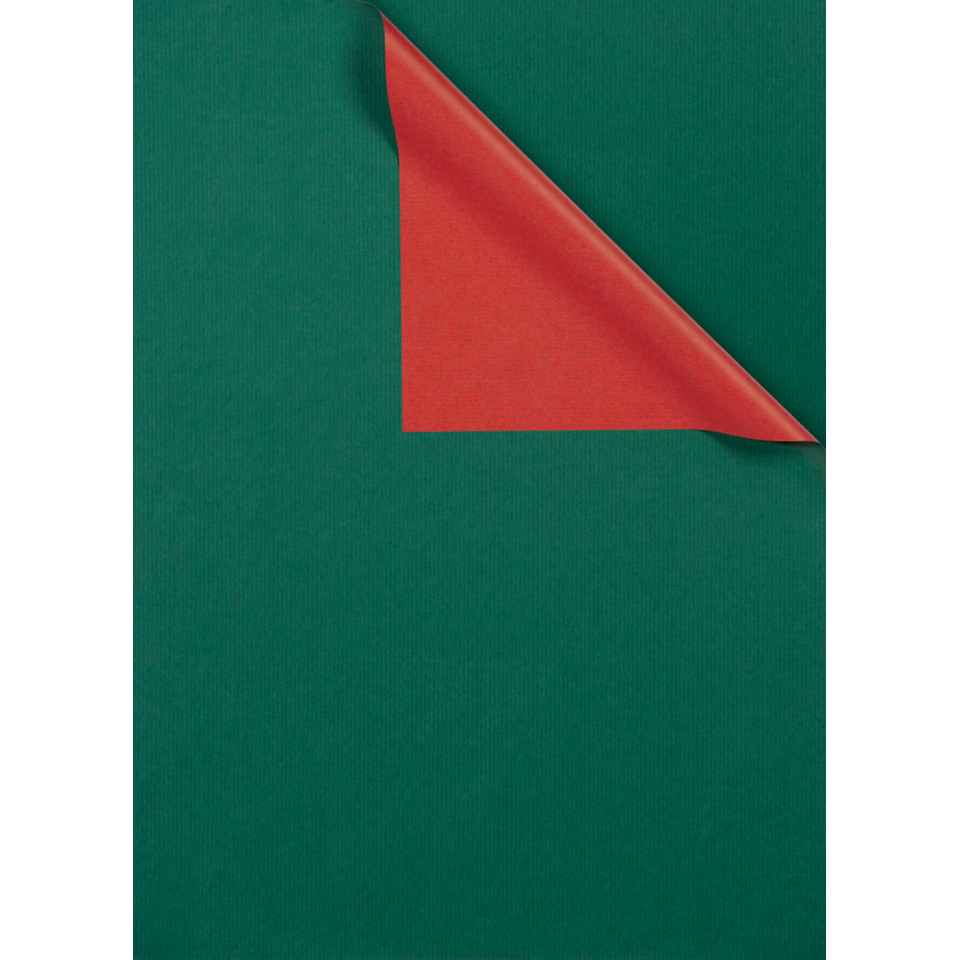 Secare Rolle 2-Color Geschenkpapier - 50 cm x 250 m, grün/rot