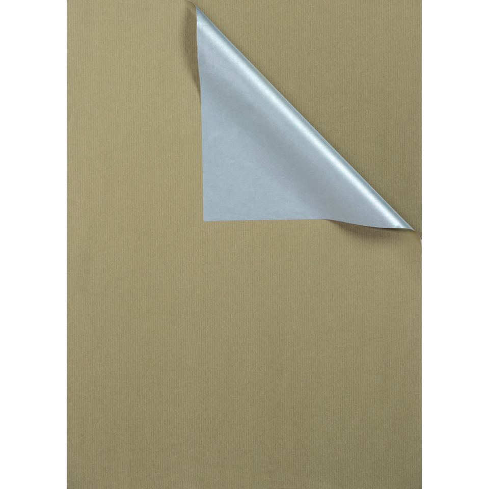 Secare Rolle 2-Color Geschenkpapier - 50 cm x 250 m, gold/silber