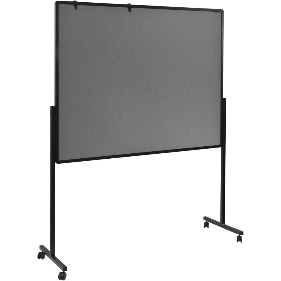 Moderationstafel PREMIUM mobiles Multiboard XL - 120 x 150 cm, grau Pinnwand