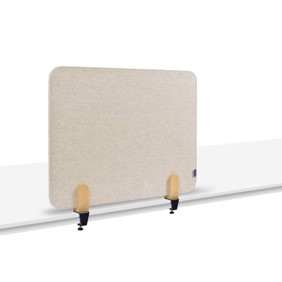 ELEMENTS Tischtrennwand akustik Pinboard - 60 x 80 cm, beige, Klammern