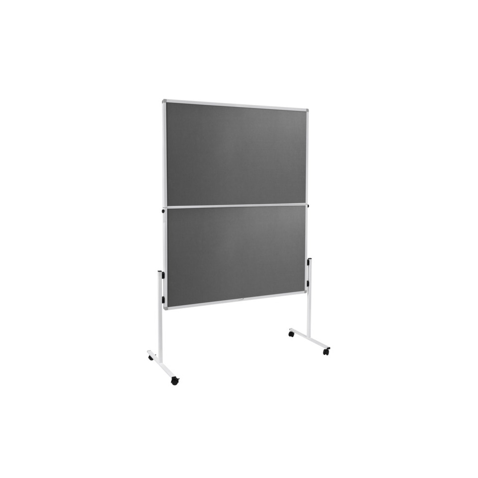 Moderatorentafel ECONOMY - 150 x 120 cm, klappbar, Filz grau