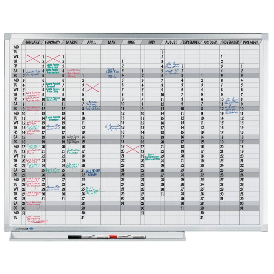 PROFESSIONAL Jahresplaner 365 Tage - 90 x 120 cm
