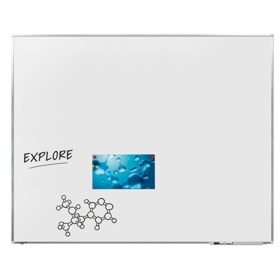Whiteboard PREMIUM PLUS - Wandmontage mit Langlochsystem, 120 x 150 cm