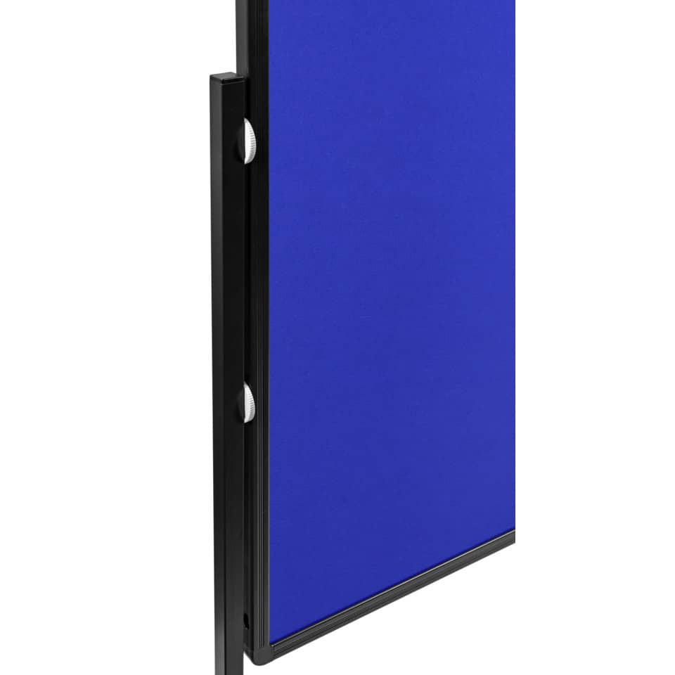 Moderationswand PREMIUM PLUS - 150x120 cm, klappbar, Filz, marineblau
